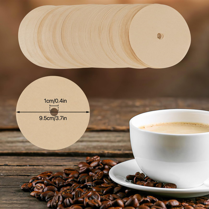300 Count Percolator Coffee Filters, 3.75in Natural Unbleached Disposable Coffee Filter Disc Coffee Filters for Percolators Camping Coffee Pot Home O