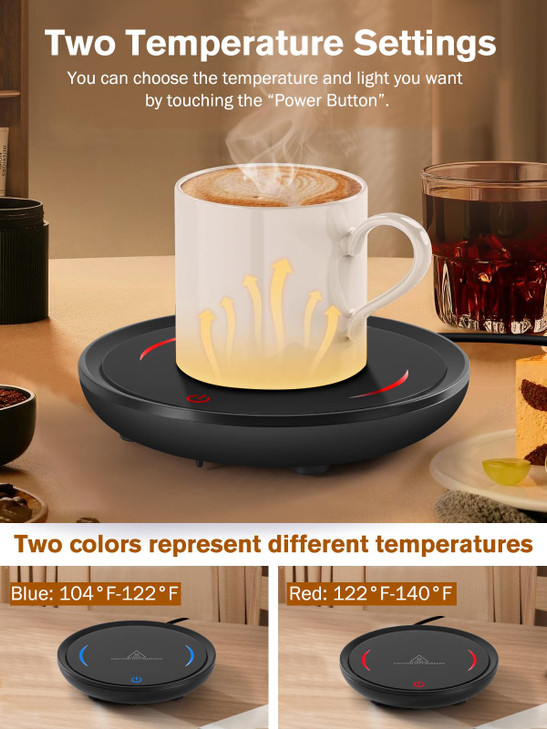 PUSEE Candle Mug Warmer Electric, Auto On/Off Gravity-Induction Coffee Warmer with 9 Temp Settings, 1-9 Timer Candle Melter, Beverage Warmer for Home