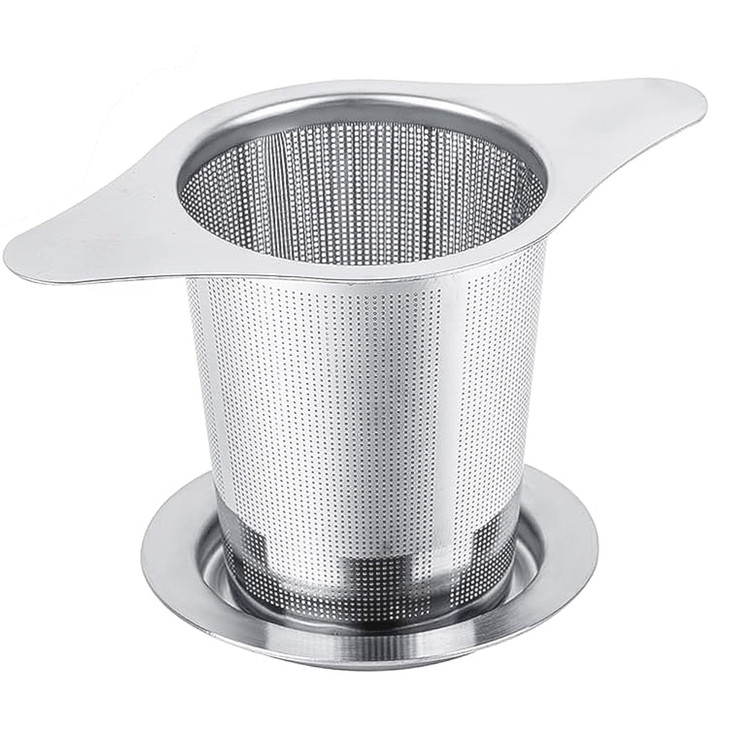 NKOVE Universal Tea Infuser with Lid Stainless Steel Filter Fits Mugs Cups Teapots Food Grade