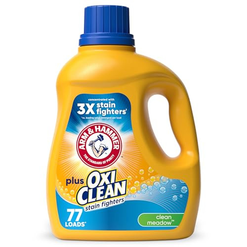 ARM & HAMMER Plus OxiClean Clean Meadow, 77 Loads Liquid Laundry Detergent, 100.5 fl oz