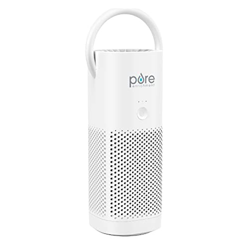 Pure Enrichment PureZone Mini Portable Air Purifier - Cordless True HEPA Filter Cleans Air & Eliminates 99.97% of Dust, Odors, & Allergens Close to Y