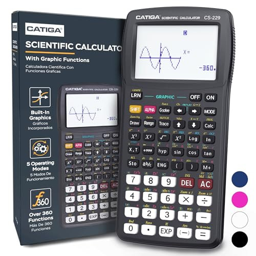 CATIGA Scientific Calculator with Graphic Functions, Upgraded Multi-Mode Graphing Calculators for Students, High School & College Calculator Scientif