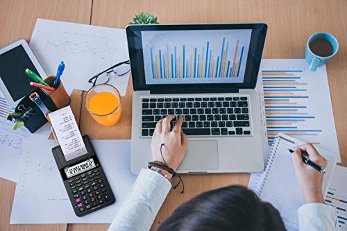 Casio HR-10RC Mini Desktop Printing Calculator | Portable | 12-Digit Display | One-Color Printer | Tax & Currency | Ideal for Taxes, Bookkeeping & Ac