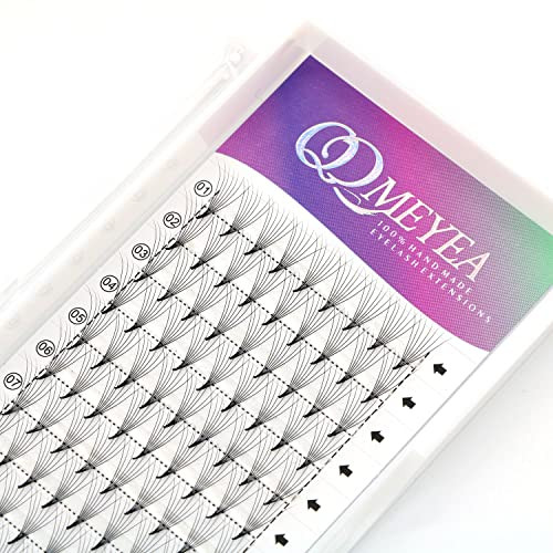 QDMEYEA Volume Fans Eyelash Extensions 0.07 D Curl 7D Premade Fans Eyelash Extensions 8mm Premade Volume lash Extensions Long Stem Premade Lashes Fan