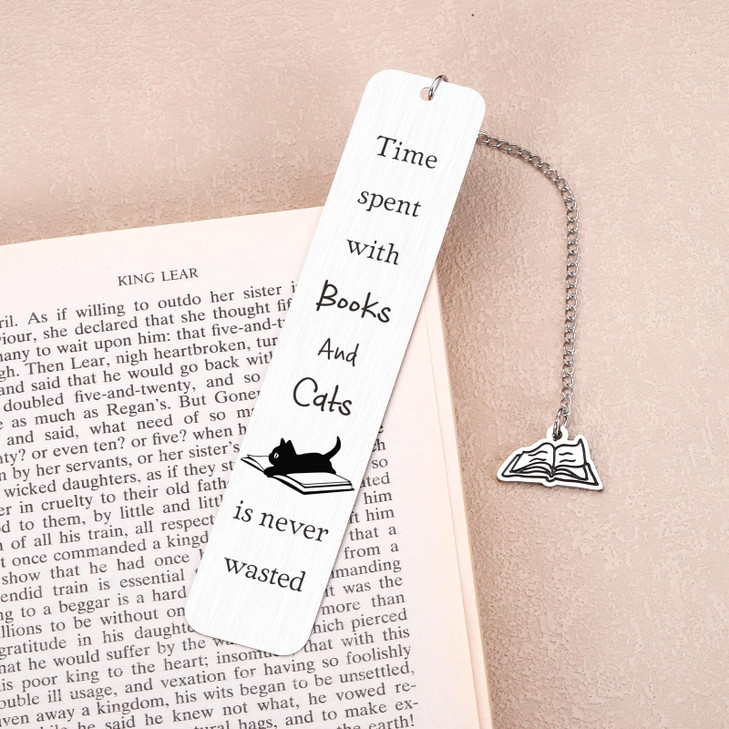 Cat Bookmarks for Women Men Teens, Valentines Day Gifts for Him Her Daughter Son, Cute Cats Mom Gifts for Women, Birthday Gift for Cat Lovers, Readin