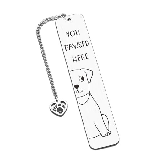 Dog Bookmarks for Women Men Book Lovers Valentines Gifts for Her Him Galentines Day Gifts for Women Friend Friendship Gift for Women Friend You Pause