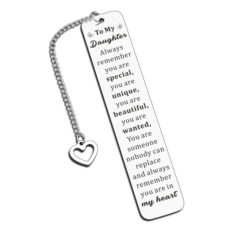 Valentines Gifts for Her Young Women 20-25 College Girls Daughter Bookmark Birthday Gift from Mom Dad, Inspirational to My Daughters Bookmark Popular