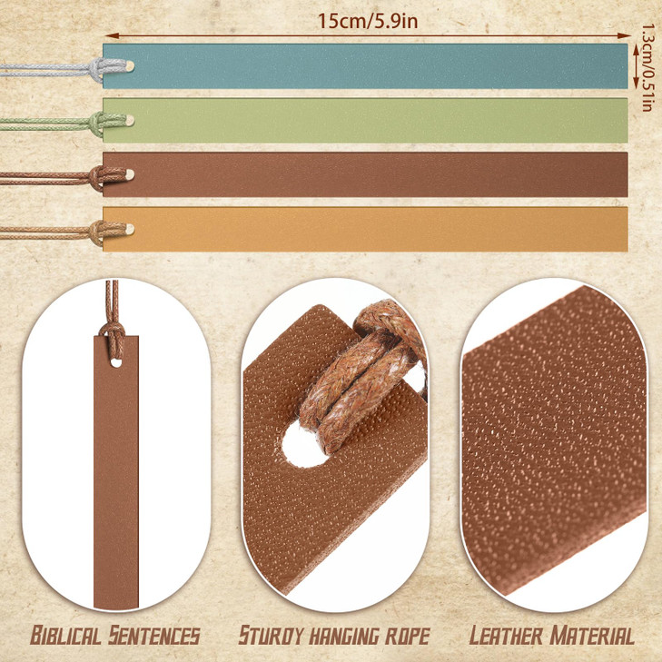 Kosiz 12 Pcs Leather Bookmarks Colorful Engravable Blank Leather Bookmarks Back to School Gifts for Men Women Teachers Students Book Lovers Reading S