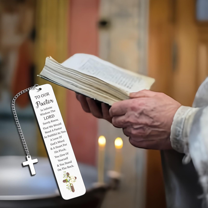 Pastor Appreciation Gifts for Men Women Bible Bookmark for God Father Religious Book Marks for Ordinary Bible Study Supplies for Men Priest Godfather