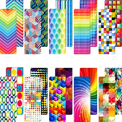Laminated Book Markers Optical Bookmarks Reading Creative Colored Bookmarks for Teacher Student Kids Classroom School Office Stationery Supply(160 Pi