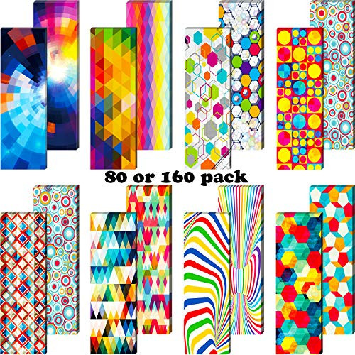 Outus Optical Bookmarks Laminated Book Markers Creative Colored Reading Bookmarks for School Office Teacher Student Classroom Stationery Supply(160)