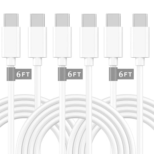 [Apple MFi Certified] iPhone 16 Fast Charging Cable,60W USB C to USB C Fast Charging Cable,3Pack 6ft Type C Fast Charger Cord for iPhone 16/16 Pro/16