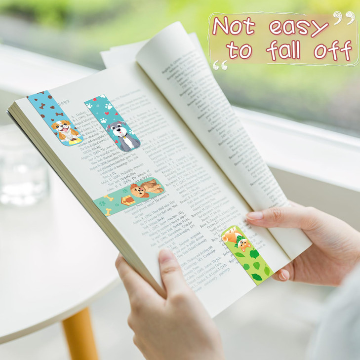 MWOOT 30 Pieces Cute Dogs Magnetic Bookmarks,Dog Bookmark Puppy Magnet Page Markers, Creative Book Clips for Book Lovers, Students, Reading Supplies