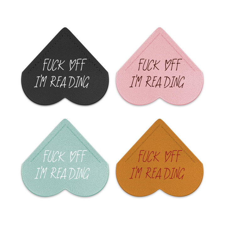 LSVGSAK Leather Heart Bookmarks - 4pcs Corner Page Book Marks Accessories for Women Friends Teachers Students Book Reading Lovers,for School Home Off