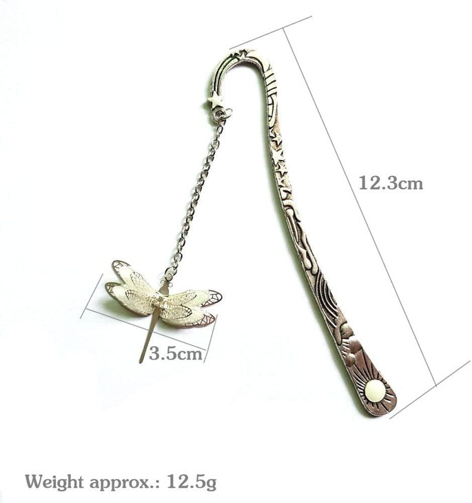 Silver Luminous Bookmark Retro Feather Metal Bookmark, Glow in The Dark, Ideal Gift for Reader, Teachers, Adults, Kids,Book Covers and Book Accessori