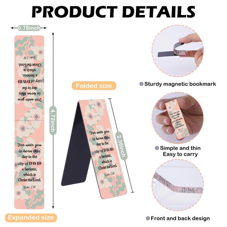 Zaamwoyy Christian Religious Magnetic Bookmark, 30 Pcs Bible Bookmarks for Women, Boho Bible Verse Scripture Bookmarks, Inspirational Church Supplies