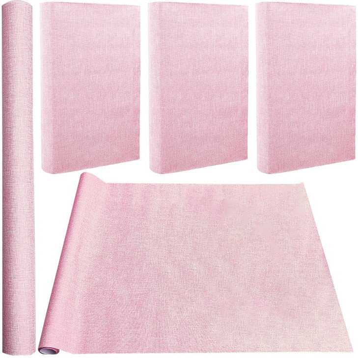 CRASPIRE 59 x 16.9in Book Cloth for Book Binding Pink Fabric Surface Paper Backed A3-A8 Bookcover Books Album Linen Scrapbooking Archival DIY Coverin