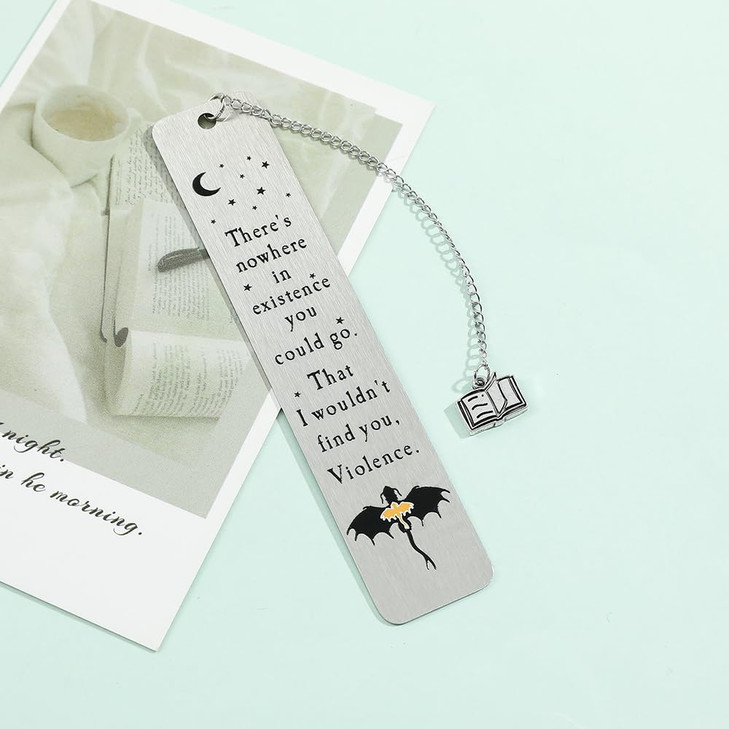 Engraved Black Dragon Stainless Steel Book Mark - Dark Metal Bookmarks Reading Marks Book Lovers Collections School Supplies Gifts for Friends Teache