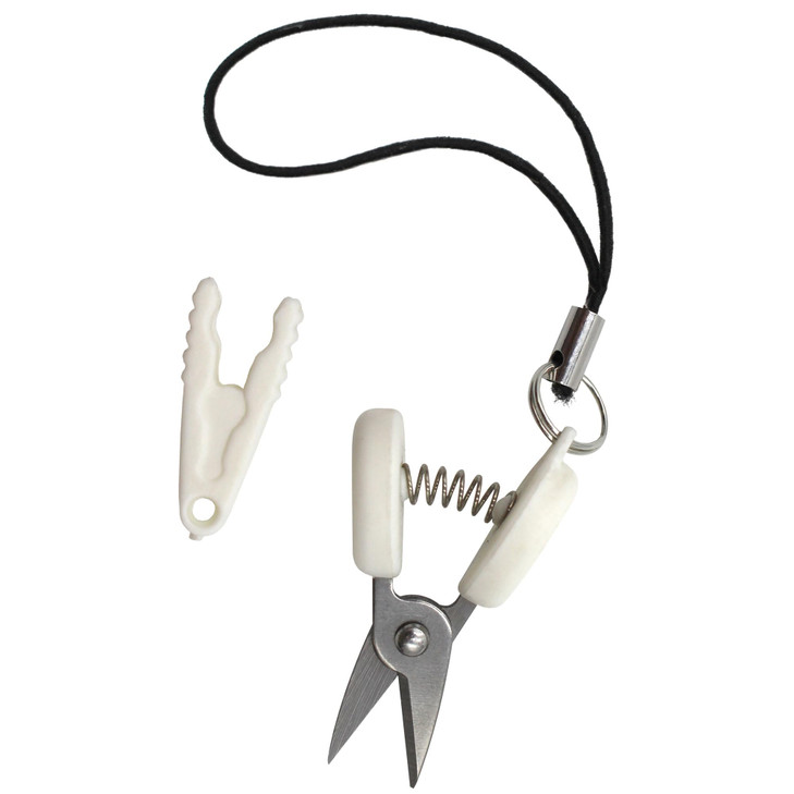JubileeYarn Itty Bitty Snippy Portable TSA Compliant Keychain Scissors - White - 1 Pair