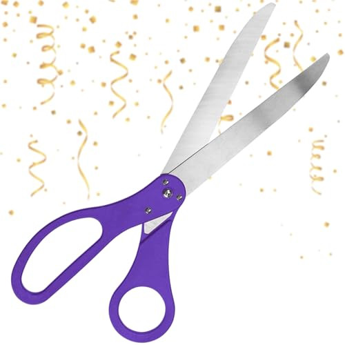 25'' Purple Ribbon Cutting Ceremony Scissors  Huge Grand Opening 25 Inch Purple Big Scissors for Inaugurations and Special Events Ribbon Cutting