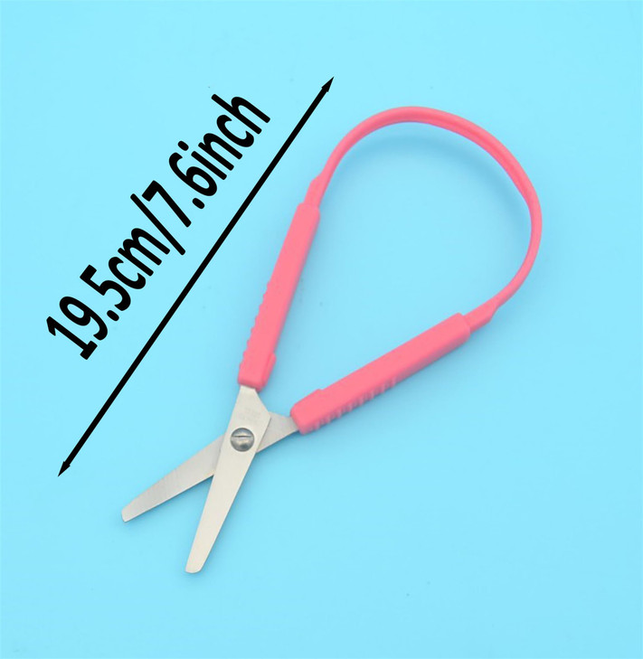 Squeeze Scissors, Lefty Support Loop Scissors for Toddlers?8 Inch Adaptive Design Preschool Training Scissors (3, Green+Pink+Yellow)