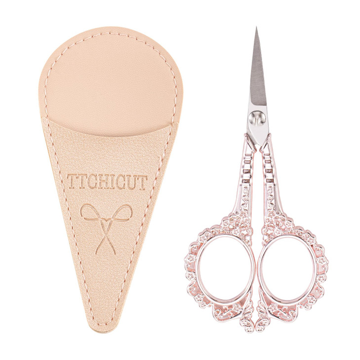 All Purpose Scissors With Sheath - Sharp for Sewing, Embroidery, Cuticle, Eyebrows, Manicure, Pedicure, Beauty Grooming - Office, Home, School, Craft