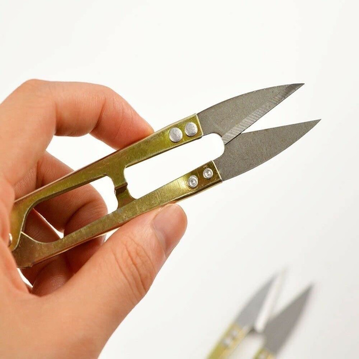 2pcs Silver Sewing Scissors Clippers, Premium Stainless Steel Embroidery Yarn Scissors Mini Thread Sewing Cutter, Yarn Fishing Mini Small Snips Trimm