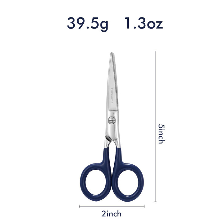 HAGUPIT Small Sharp Embroidery Scissors - 5" Precision Tiny Stainless Steel Detail Needlework Shears for Sewing Trimming Fabric Thread Yarn, Comfort