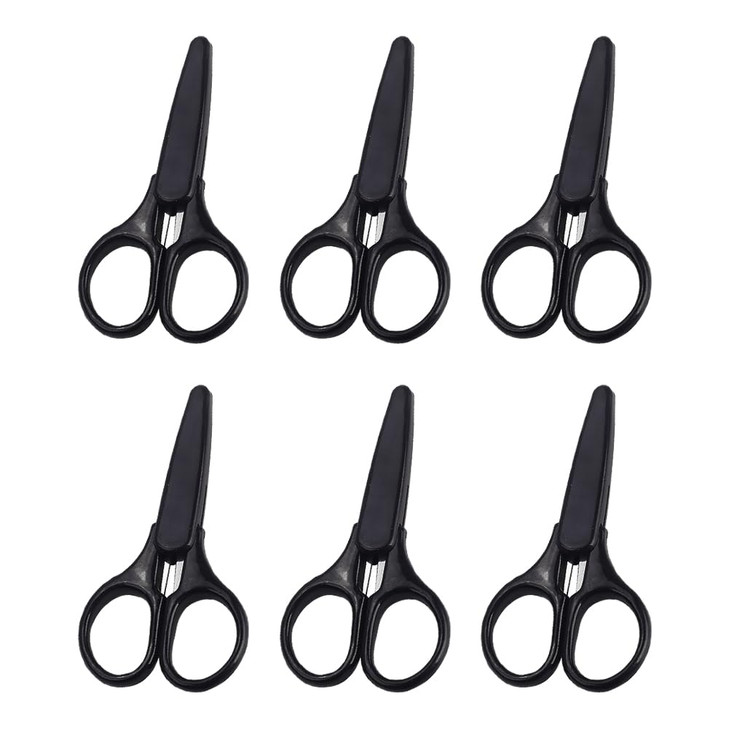 6 Pcs Small Stainless Steel Sharp Scissors Fine Detail Craft Scissors Metal Paper Cutting Scissors Mini Sewing Scissors Straight Fine Tip Scissors wi