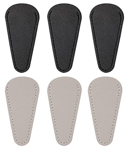 Scissors Sheath Penta Angel 6Pcs Small Embroidery Sewing Scissors Mini Snips Trimming Nipper Eyebrow Leather Protective Cover for Home Office (Black,