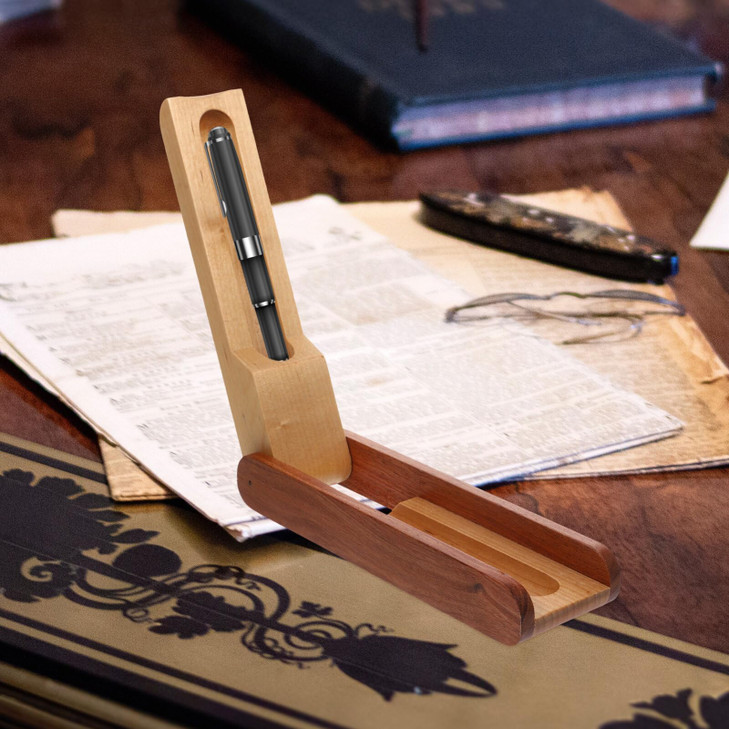 Wooden Pen Case Box Single Fountain Pen Case Empty Pen Box Pen Presentation Display Box Fountain Pen Container for Home Office Dekstop Stationery Sup