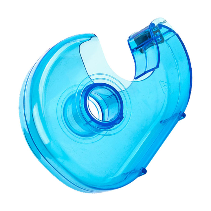 Small Tape Dispenser Desk Portable Adhesive Roll Holder Transparent on Refillable Hand Dispenser for Adhesive Tape Office Home(Random Color)