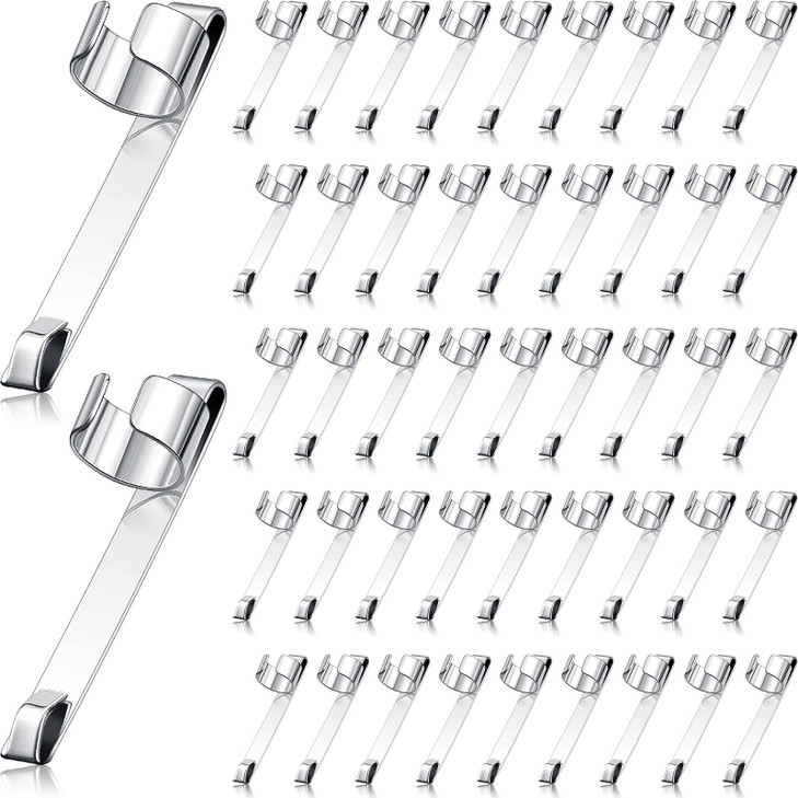 Zonon Metal Pencil Clips Slide on Pencil Pocket Epoxy Pen Clips Snap In, Ink Pen Holder Hangable Portable for Pocket Office Home(100 Pieces)