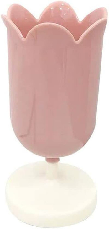 ZhangyiHot Pink Plastic Tulip Pen Holder Cute Pens Cup for Desk Pen Brush Organizer Office Stationery Supplies Home Decor Desk Supplies Holders and D