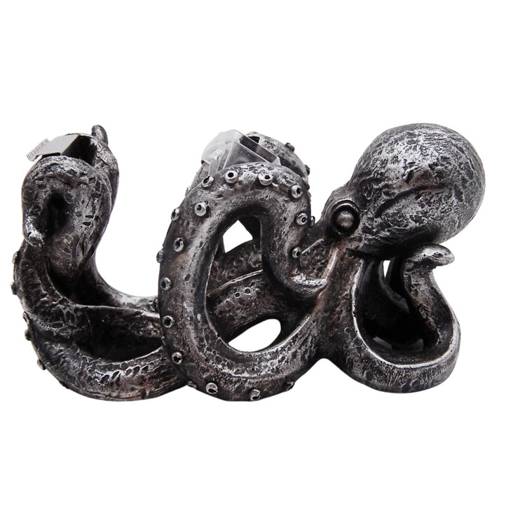 Octopus Tape Dispenser, Nautical Office Decor, Gothic Office Supplies, Unique Desk Accessory, 5.5 Inches