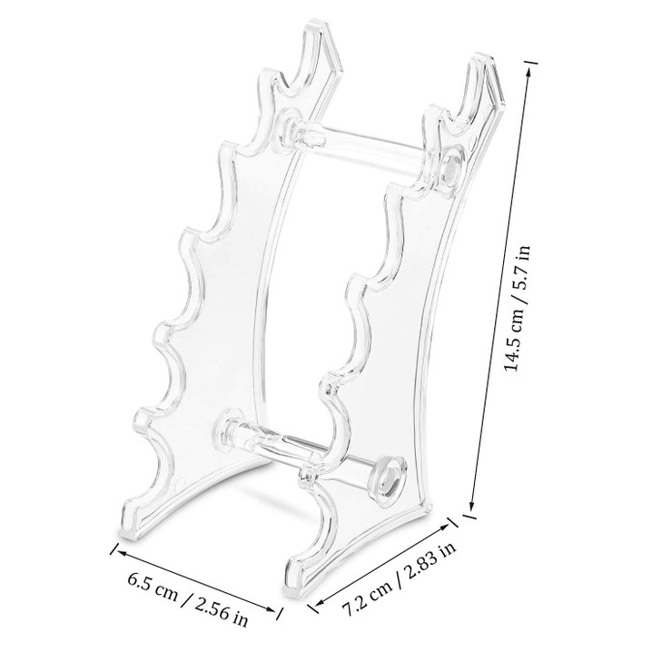 Outus Set of 4 Plastic Pen Holder 6-slots Display Stand Eyebrow Pen Stand Makeup Brush Rack Organizer for Home School and Office Use