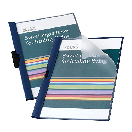 Office Depot® Brand Metal Clip Report Covers, Navy, Pack of 5