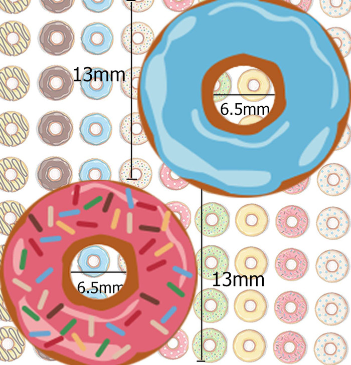 2000 Pcs Hole Label Loose-Leaf Paper Hole Reinforcement Stickers Assorted Donut Designs 0.25 inch Binder Hole Reinforcements Labels for School, Home