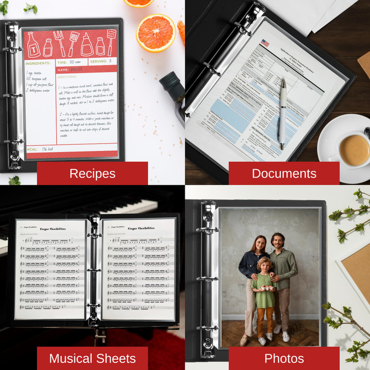 Office Werks 1000 Bulk Sheet Protectors, 8.5 X 11 Inch Clear Page for 3 Ring Binder, 35 Micron Plastic Sheet Sleeves, Durable Top Loading Paper Prote