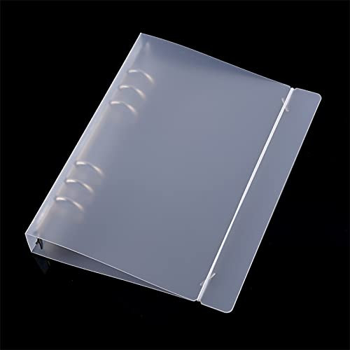 3PCS A5 6 Ring Binder Cover Clean Transparent Soft PVC for Refillable Notebook Shell withMatte surfaceforStamp & Die Storage