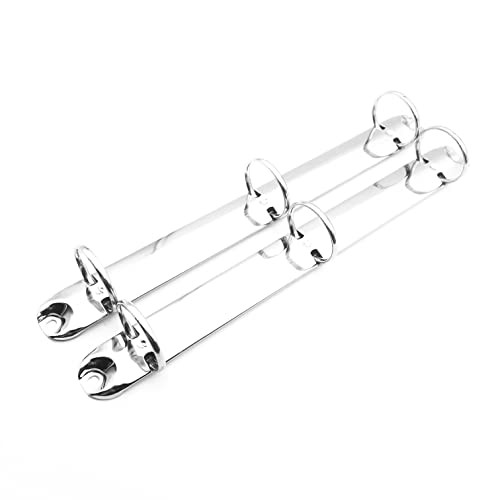 Shuokecrafts 2Pcs Metal Standard Letter Size Notebook 3-Ring Binder Mechanism Replacement Kit?3 O Rings,Loose Leaf Binding Spines Combs for Personal
