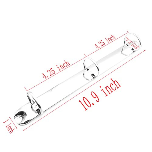 Shuokecrafts 2Pcs Metal Standard Letter Size Notebook 3-Ring Binder Mechanism Replacement Kit?3 O Rings,Loose Leaf Binding Spines Combs for Personal