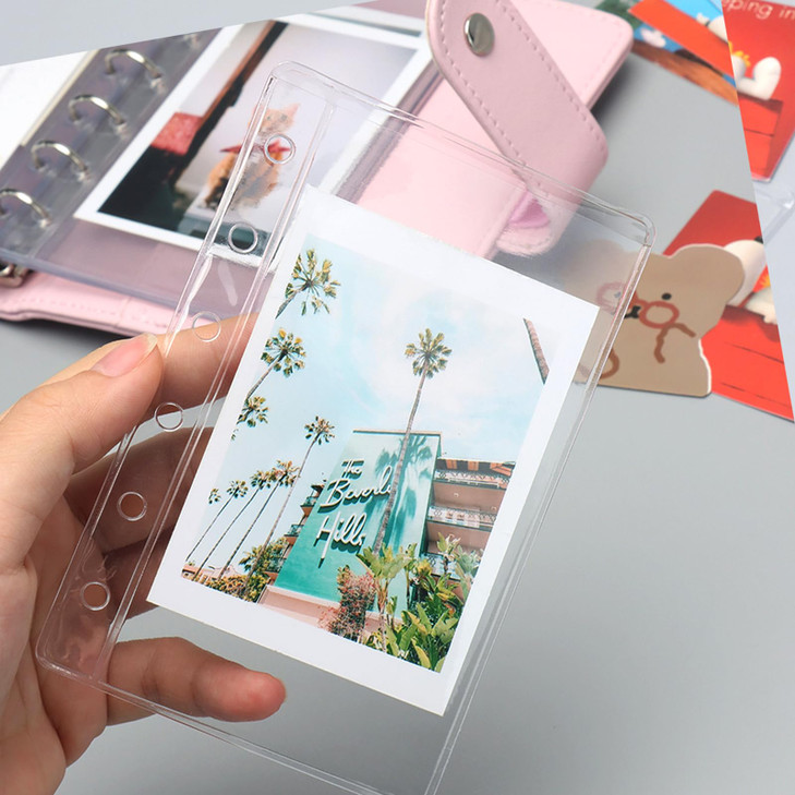 NatSumeBasics 12 A7 Binder Pockets Clear Cash Budget Envelopes PVC Planner Inserts for 6-Ring a7 Binder Sheet Protectors Organize Photos Cards Bills