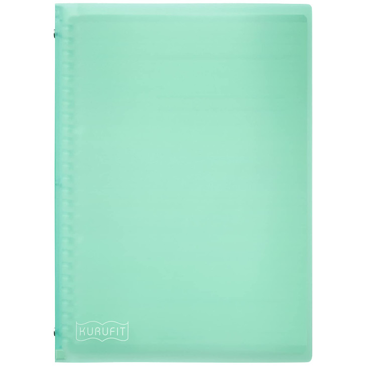Maruman KURUFIT 26?Ring Binder with Colorful Flexible Translucent Cover, B5 Size, 7.17" x 10.12", Holds up to 60 Pages / 120 Sheets, Light Blue, Made