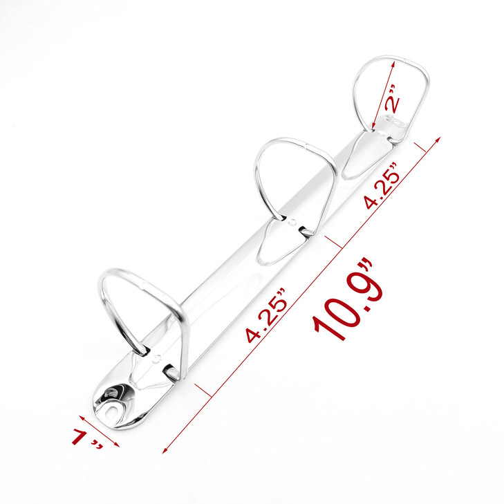 Shuokecrafts 2Pack Letter Size 3 D-Rings Binder Mechanism Without Trigger, 11 inch Sheet Size, No Boosters (50mm)