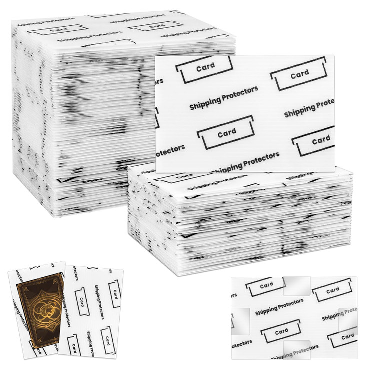 VOKOY 150 Pack Trading Card Shipping Protectors,4''x6'' Plastic Sports Cards Mailing Protectors with Seal Stickers, Hard Plastic Trading Shipping Sup