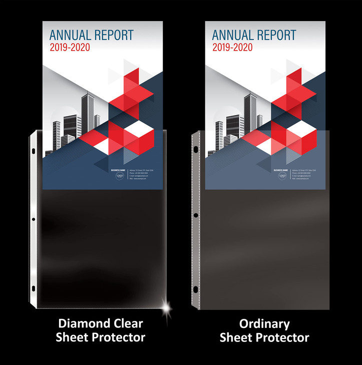 GOLD SEAL 200 Count Diamond Clear Sheet Protectors, Added Anti Glare Coating, Standard Durable Weight, 8.5 x 11, Topload, 200 Boxed Sheet Protectors