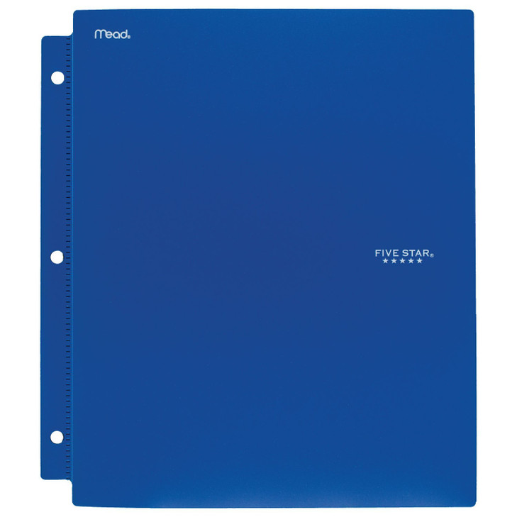 Five Star 2 Pocket Folders with Prong Fasteners, Folder with Pockets, Plastic, Color Selected For You, 1 Count (34084)
