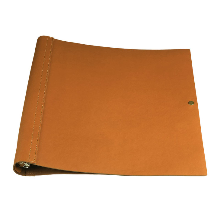 Teling 1 Pcs Leather 3 Ring Binder Holds 8.5 x 11 Inch Paper Binder Organizer Vintage Faux Leather Portfolio Folder Planner for Office Home Document