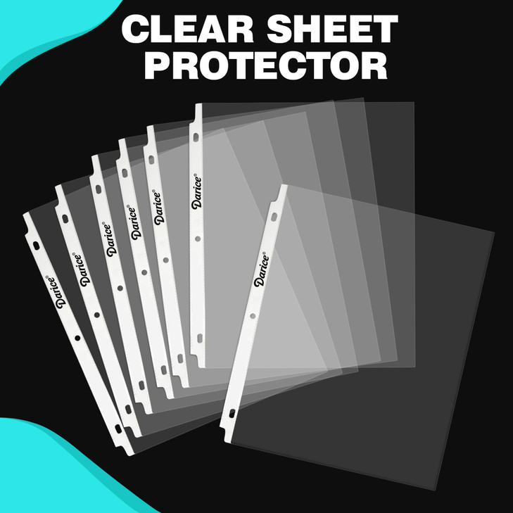 Darice Clear Sheet Protectors for 3 Ring Binder - 400 Pack Sheet Protectors 8.5 x 11 Inches - Top Loading Heavy Duty Page Protectors for Letter Size